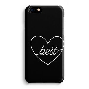 Best heart black: Volledig Geprint iPhone 7 Plus Hoesje