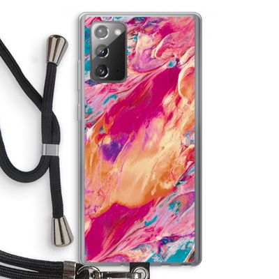 Pastel Echoes: Samsung Galaxy Note 20 / Note 20 5G Transparant Hoesje met koord