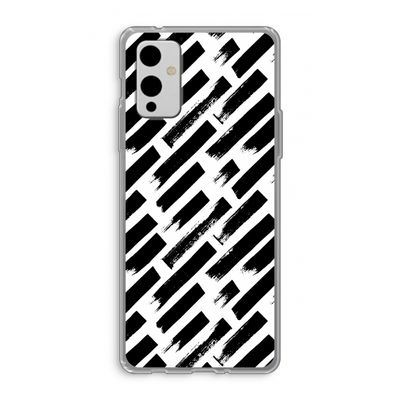 Zwarte vegen: OnePlus 9 Transparant Hoesje