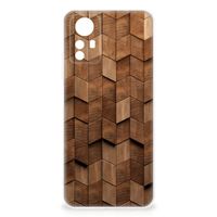 Bumper Hoesje voor Xiaomi Redmi Note 12S Wooden Cubes - thumbnail