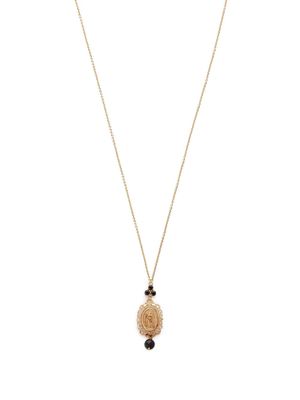 Dolce & Gabbana collier Virgin Mary en or 18ct à pendentif orné de saphir et de jade