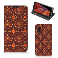 Samsung Galaxy Xcover 5 Hoesje met Magneet Batik Brown