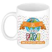 Naam mok papa Giel - wit - de beste - keramiek - 300 ml - Vaderdag/verjaardag