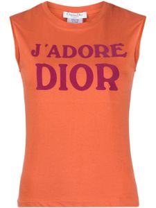 Christian Dior Pre-Owned débardeur à slogan imprimé (2002) - Orange