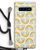Regenboog: Samsung Galaxy S10 Plus Transparant Hoesje met koord - thumbnail
