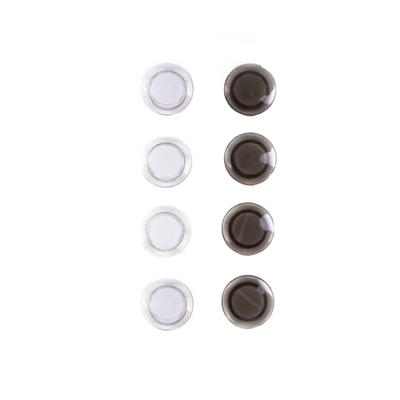 Benson koelkast Magneten rond - transparant - 8x stuks - D30 mm