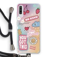 Positivity: Samsung Galaxy A70 Transparant Hoesje met koord