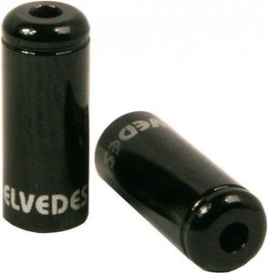 Pot Kabelhoedjes Elvedes Zwart 4,2mm | Aluminium | 50 stuks