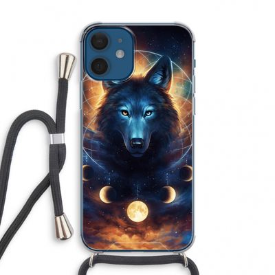 Wolf Dreamcatcher: iPhone 12 mini Transparant Hoesje met koord