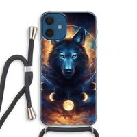 Wolf Dreamcatcher: iPhone 12 mini Transparant Hoesje met koord