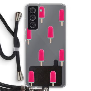 Waterijsje: Samsung Galaxy S21 FE Transparant Hoesje met koord