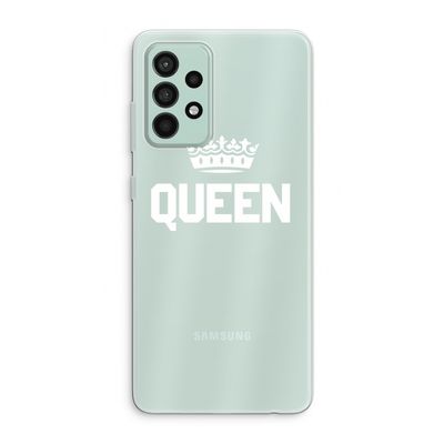 Queen zwart: Samsung Galaxy A52s 5G Transparant Hoesje
