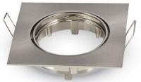 V-Tac Inbouw spot verstelbaar 50mm vierkant geschuurd staal - 5013328