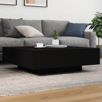 Salontafel met LED-verlichting 100x100x31 cm zwart