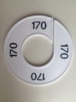 Maatring 9cm wit/zwart 170