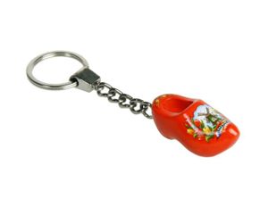 Sleutelhanger 1 klompje oranje 4cm