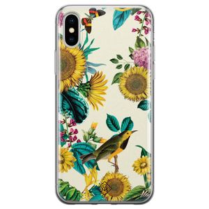 iPhone X/XS siliconen hoesje - Sunflowers