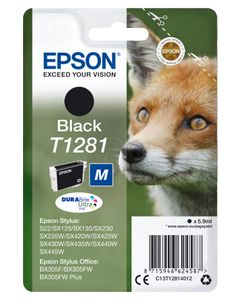 Epson inktcartridge T1281, 170 pagina's, OEM C13T12814012, zwart