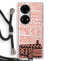 Marrakech Pink: Huawei P50 Pro Transparant Hoesje met koord