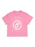 MM6 Maison Margiela Kids t-shirt en coton à logo imprimé - Rose - thumbnail