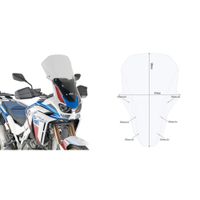 GIVI Windscherm, moto en scooter, D1178ST Verhoogd transparant