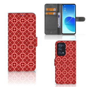 OPPO Reno 6 Pro Plus 5G Telefoon Hoesje Batik Rood