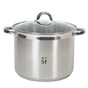 Luxe RVS kookpan/pan Loa met glazen deksel 28 cm 12 liter