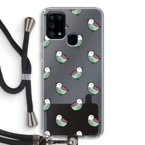 Vogeltjes: Samsung Galaxy M31 Transparant Hoesje met koord