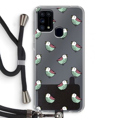 Vogeltjes: Samsung Galaxy M31 Transparant Hoesje met koord