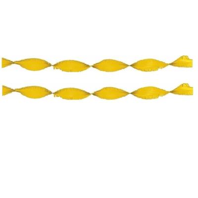 2x crepe papier slingers/guirlande - 6 meter - multi-kleur