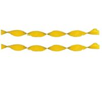 2x crepe papier slingers/guirlande - 6 meter - multi-kleur
