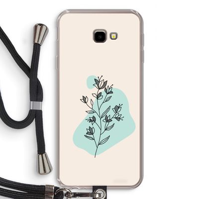 Violets are blue: Samsung Galaxy J4 Plus Transparant Hoesje met koord