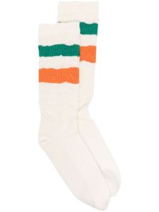 Golden Goose stripe-embellished mid-calf socks - Tons neutres