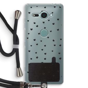 Kleine kattenkopjes: Sony Xperia XZ2 Compact Transparant Hoesje met koord