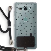 Kleine kattenkopjes: Sony Xperia XZ2 Compact Transparant Hoesje met koord
