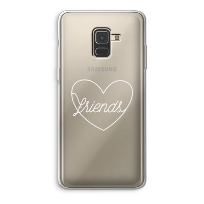 Friends heart pastel: Samsung Galaxy A8 (2018) Transparant Hoesje