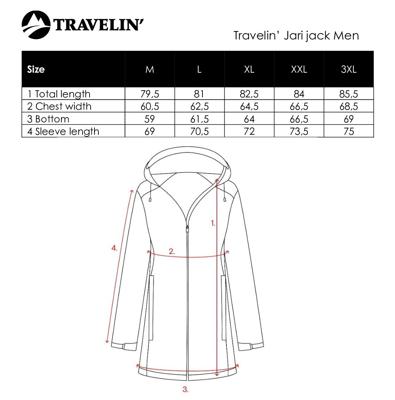 Travelin&apos; Men - Waterproof jack - Dark Groen - Maat XXL