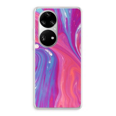 Paarse stroom: Huawei P50 Pro Transparant Hoesje