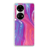 Paarse stroom: Huawei P50 Pro Transparant Hoesje