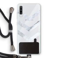 Marmeren pijlen: Samsung Galaxy A70 Transparant Hoesje met koord