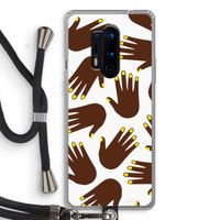 Hands dark: OnePlus 8 Pro Transparant Hoesje met koord