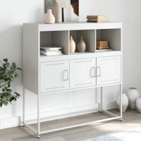 Dressoir 100,5x39x107 cm koudgewalst staal wit
