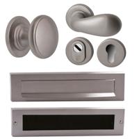 Hardbrass Voordeurset Pragma/Olympia compleet linkswijzend - PVD Inox