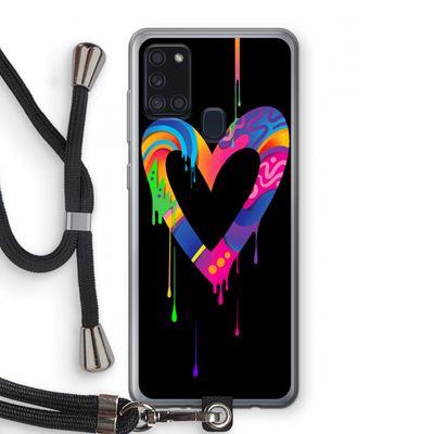 Melts My Heart: Samsung Galaxy A21s Transparant Hoesje met koord