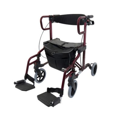 Drive Medical Rollator Diamond Deluxe Rood, Zwart 45,7 cm (18") 10,3 kg