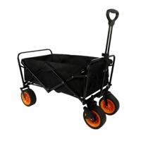 Marbueno Vouwbare Multiusos Trolley Staal 200 KG Zwart Tuin, Strand en Camping 86X50X59 cm