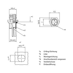 Lutronic 1227 Sensor/actuator steekconnector M8 Aantal polen: 4 Stekker, inbouw 0.50 m 1 stuk(s)