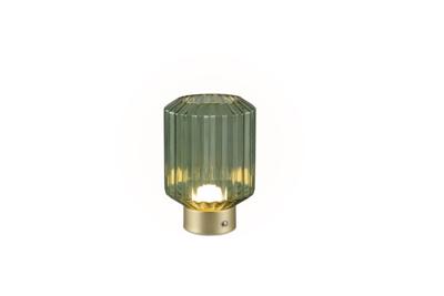 Trio Oplaadbaar tafellampjeLord met groen glas - R57761115