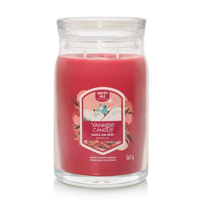 Yankee Candle Santa on skis signature large jar