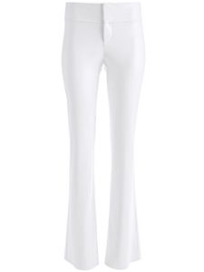 alice + olivia pantalon Olivia évasé en cuir vegan - Blanc